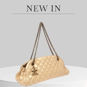 Chanel
Chanel Metallic Gold Quilted Leather Small Just Mademoiselle Bowler Bag
